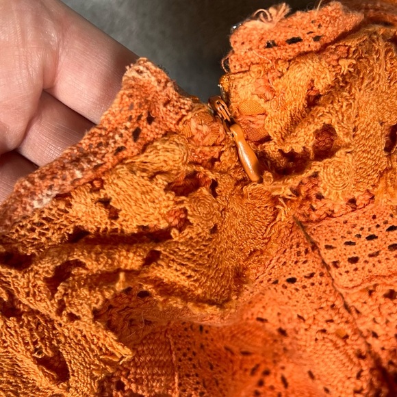 Free People Dress Womens 4 Cross My Heart Boho Romantic Crochet Beachy Mini - Picture 6 of 10